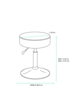 KAYELLES Tabouret Hauteur Réglable YU -Promos Déco Vestiaire Boutique 3ad4b073421f4c55885a5f7775d753bf