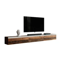 FURNIX Meuble Tv BARGO Avec LED -Promos Déco Vestiaire Boutique 3afee907ff7e4647b743153bc7e21370