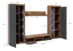 FURNIX Ensemble Meubles Riva XL Avec LED 9 FURNIX Ensemble Meubles Riva XL Avec LED -Promos Déco Vestiaire Boutique 3c563aa923504070b0746577fabd32d9