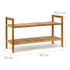 2x Étagères à Chaussures Armoire Noyer 13 2x Étagères à Chaussures Armoire Noyer -Promos Déco Vestiaire Boutique 3cebee34edbe4cc4ad02d2fb6c4eaeb0