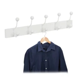 Portemanteau Mural Blanc 5 Crochets 10 Portemanteau Mural Blanc 5 Crochets -Promos Déco Vestiaire Boutique 40ee892568764e28a90a6eb182682fb9