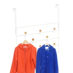 Porte-manteau Porte 10 Crochets Blanc -Promos Déco Vestiaire Boutique 489fc701ec2f416796593c653400386d