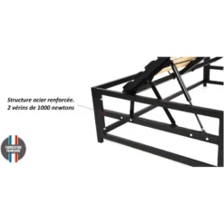 Lit Coffre Gain De Place Savio - Tissu D -Promos Déco Vestiaire Boutique 49b0064bcad54a49aa36da5204b36906