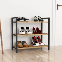 Étagère à Chaussures Sømna à 3 Niveaux -Promos Déco Vestiaire Boutique 4f70bc60a219495bb5248c62eb888c04