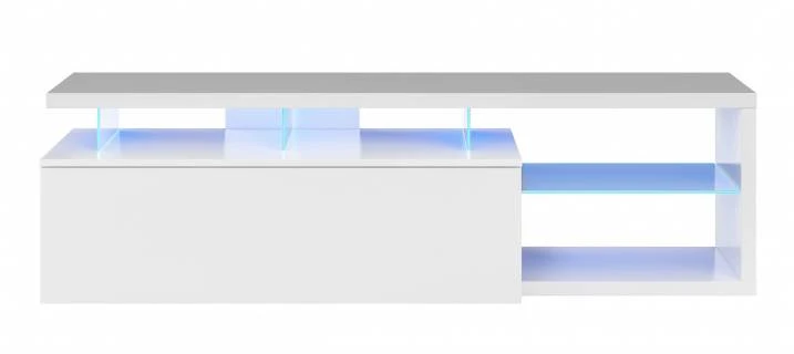 Meuble TV LED 1 Porte Et 4 Niches 1 Meuble TV LED 1 Porte Et 4 Niches