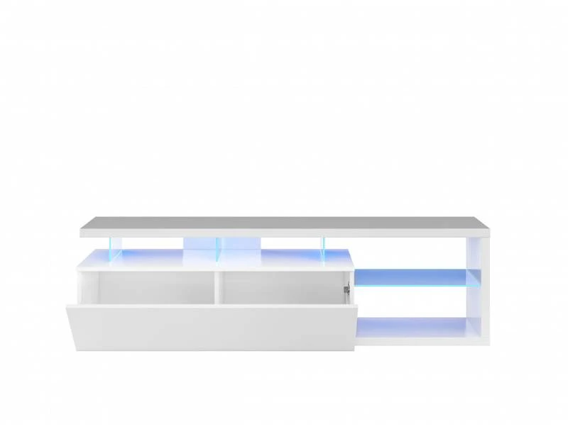 Meuble TV LED 1 Porte Et 4 Niches 3 Meuble TV LED 1 Porte Et 4 Niches – Image 3