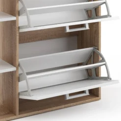 Meuble à Chaussures Orlando Blanc/béton -Promos Déco Vestiaire Boutique 56f9e4ccca4b4e27be6e920a7b612ebc