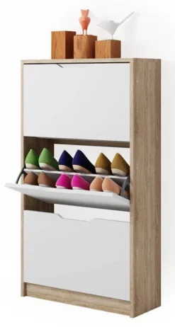 Meuble à Chaussures Luca Sonoma/blanc