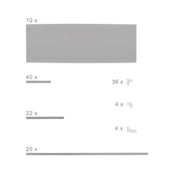 2x Étagères à Chaussures 50 Paires Gris -Promos Déco Vestiaire Boutique 59bee9be6df5401ab1ef7f41db914da9