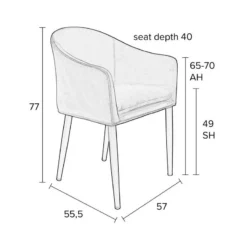 Fauteuil De Table Catelyn -Promos Déco Vestiaire Boutique 59f82c439bdf4d8ba23dc7b856d96416