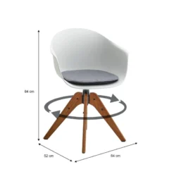 Fauteuil Pivotant DAVINA (Lot De 2) -Promos Déco Vestiaire Boutique 5fe43508863542fe902eb6b2333b0753