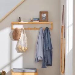 Étagère Murale Porte-manteau FHK06-N 9 Étagère Murale Porte-manteau FHK06-N -Promos Déco Vestiaire Boutique 6168525531914ab0b586b473de290dfc