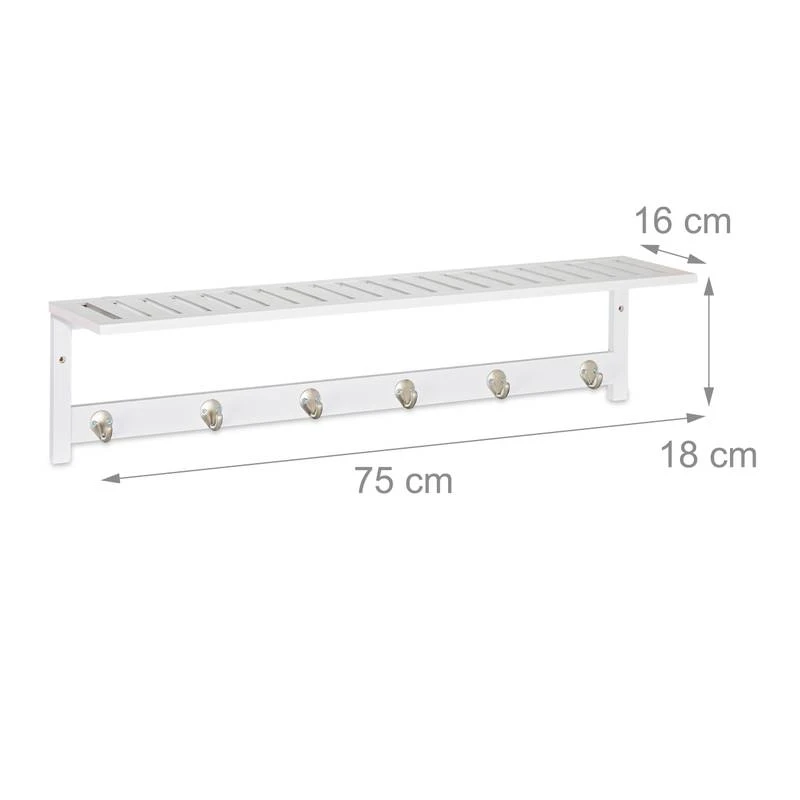 Garde Robe Mural Blanc Avec Supports 9 Garde Robe Mural Blanc Avec Supports – Image 9