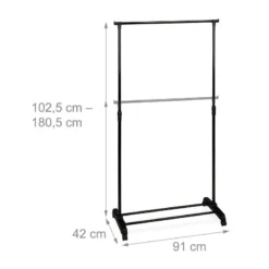 Portant Vêtements Réglable à Roulettes -Promos Déco Vestiaire Boutique 6df0c46914d548eab2d9943bcb0ee7bf