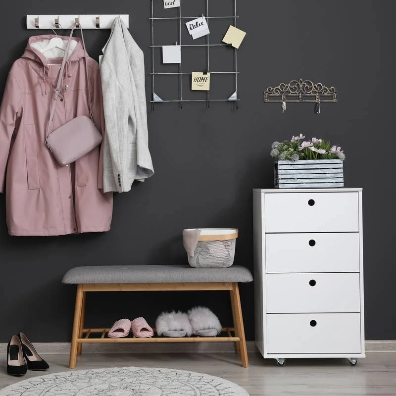 1x Patère Murale Blanche En Fonte 2 1x Patère Murale Blanche En Fonte – Image 2