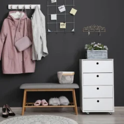 Patère Murale Portemanteau Lot De 4 -Promos Déco Vestiaire Boutique 6edeb6716e3e4cb18bba19c6e3080473