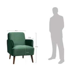 Fauteuil Rétro Velours Vert Forêt -Promos Déco Vestiaire Boutique 6f8d114188cf46689636f8be376fff52