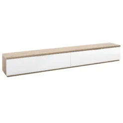 Meuble TV Chêne Et Blanc Laqué VERONICA