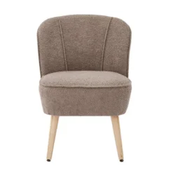 Fauteuil TIVOLI Tissu Bouclette Kaki -Promos Déco Vestiaire Boutique 77dadc1fe1924115992bf1b2df483046