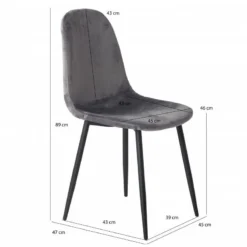 Lot De 2 Chaises En Velours - BIBA -Promos Déco Vestiaire Boutique 783b7da76d98468bbf34bd7acd81c166