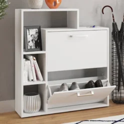 Meuble à Chaussures Orlando Blanc -Promos Déco Vestiaire Boutique 78bf11e17f264eaa8bb6cc26ac2b25f3