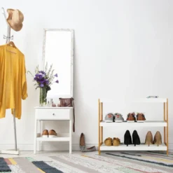 Etagère à Chaussures Blanche - Nature -Promos Déco Vestiaire Boutique 7c573e8a278442e6bb69fdbd6ce7d4c1