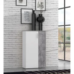 Armoire à Chaussures Bois Vintage AMELIE -Promos Déco Vestiaire Boutique 7ebae476973b4367943a73d99dd07ecb