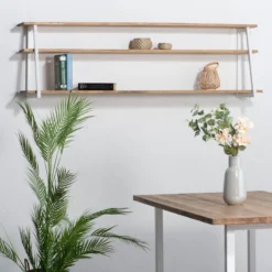 Étagère Polygonal Ascendant 120x35 Blanc -Promos Déco Vestiaire Boutique 7ee724c66bd34f689f47ba83e0bb15b1 1