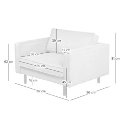 Fauteuil XL FORT DODGE -Promos Déco Vestiaire Boutique 8000001002 230328 500 SKETCH DETAILS P000000008000001002 sketch
