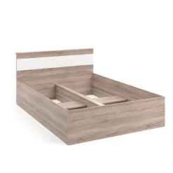 Lit En Bois Adria 140x200cm Sonoma/blanc -Promos Déco Vestiaire Boutique 818e32947ef443f49185e5edddea0c48