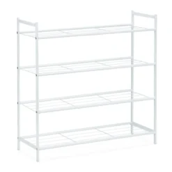 Étagère à Chaussures En Métal 4 Niveaux