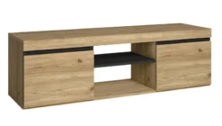 Meuble TV NATURALE Chêne/Noir 140x40x41