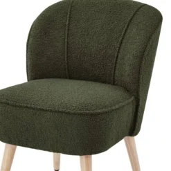 Fauteuil TIVOLI Tissu Bouclette Kaki -Promos Déco Vestiaire Boutique 88d44aee99594657b932f74625c27321