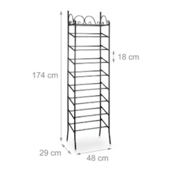 Étagère à Chaussures Métal COUNTRY -Promos Déco Vestiaire Boutique 8940b03e00d34ee3889a4da510cfacbe