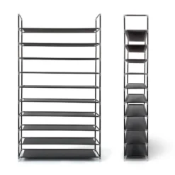 2x Étagères à Chaussures 50 Paires Gris -Promos Déco Vestiaire Boutique 896debc56fdd4fe3bb5a6593285a0d48