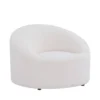 Fauteuil Design En Bouclette Ivoire