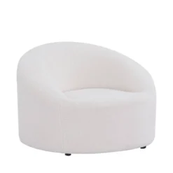 Fauteuil Design En Bouclette Ivoire