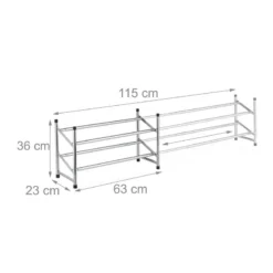 Étagère à Chaussures Téléscopique -Promos Déco Vestiaire Boutique 8da9c63e08b145099d661c398bedd262