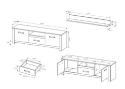 Meuble De Télévision SAND RTV165 -Promos Déco Vestiaire Boutique 8f2ba2439c544d99a3edfa3e28187500