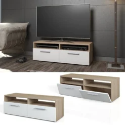 Buffet Bas Diego Sonoma/blanc 12 Buffet Bas Diego Sonoma/blanc -Promos Déco Vestiaire Boutique 939c55b4699e45ada9f65bf6be97b351