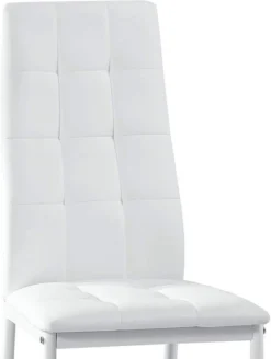 Set De 4 Chaises Chelsea Tapissées Blanc -Promos Déco Vestiaire Boutique 9559e6667a424ec8923e519baa6ec54e
