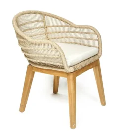 Maelie - Chaise En Teck Massif Et Corde