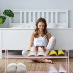 Étagère à Chaussures Rose -Promos Déco Vestiaire Boutique 9b2c6e5c5f7f4a8b8cde150c82dff32f