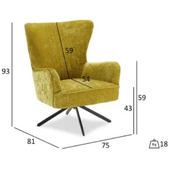 Fauteuil Bob Jaune -Promos Déco Vestiaire Boutique 9c5f2f13238844928fa7c16518f2c955
