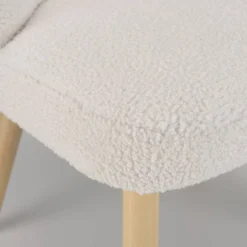 Fauteuil En Tissu Bouclette Blanc -Promos Déco Vestiaire Boutique 9d87150659dc4022bcf12ce88a406eba
