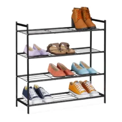 Étagère à Chaussures En Métal 4 Niveaux -Promos Déco Vestiaire Boutique a3c7c09cf50a482c8329530eb8efa711