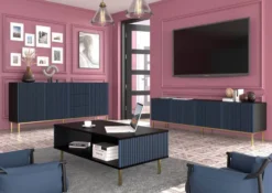 Meuble TV RavennaF 200x42x58 -Promos Déco Vestiaire Boutique a839a5d12ca5449cabd063e2d21c1a11