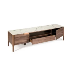 Meuble TV En Bois De Noyer -Promos Déco Vestiaire Boutique a92c1f6910734dc2bee105dd71f8549e