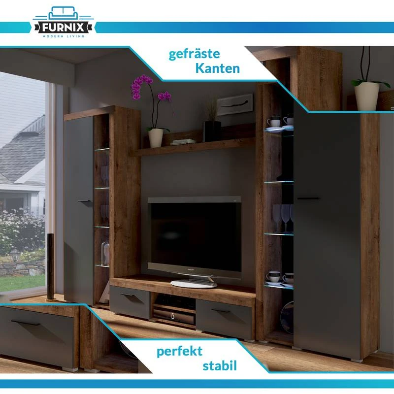 FURNIX Ensemble Meubles Riva XL Avec LED 3 FURNIX Ensemble Meubles Riva XL Avec LED – Image 3