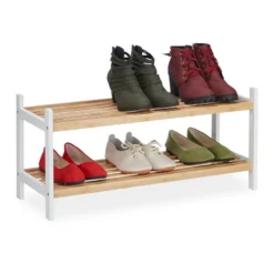 Etagère Chaussures Avec 2 Niveaux -Promos Déco Vestiaire Boutique aedfd5c5403f4e03b0c7299591ca65be